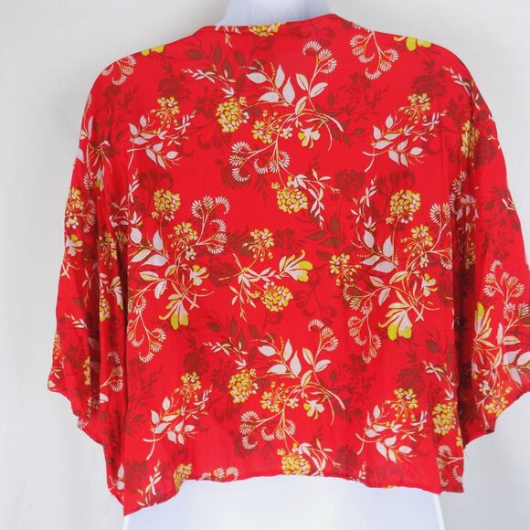 Polly Esther Top Small Flowy Boho Retro Festival Cottage Bold (BUNDLE PRICE $6) - Picture 3 of 4
